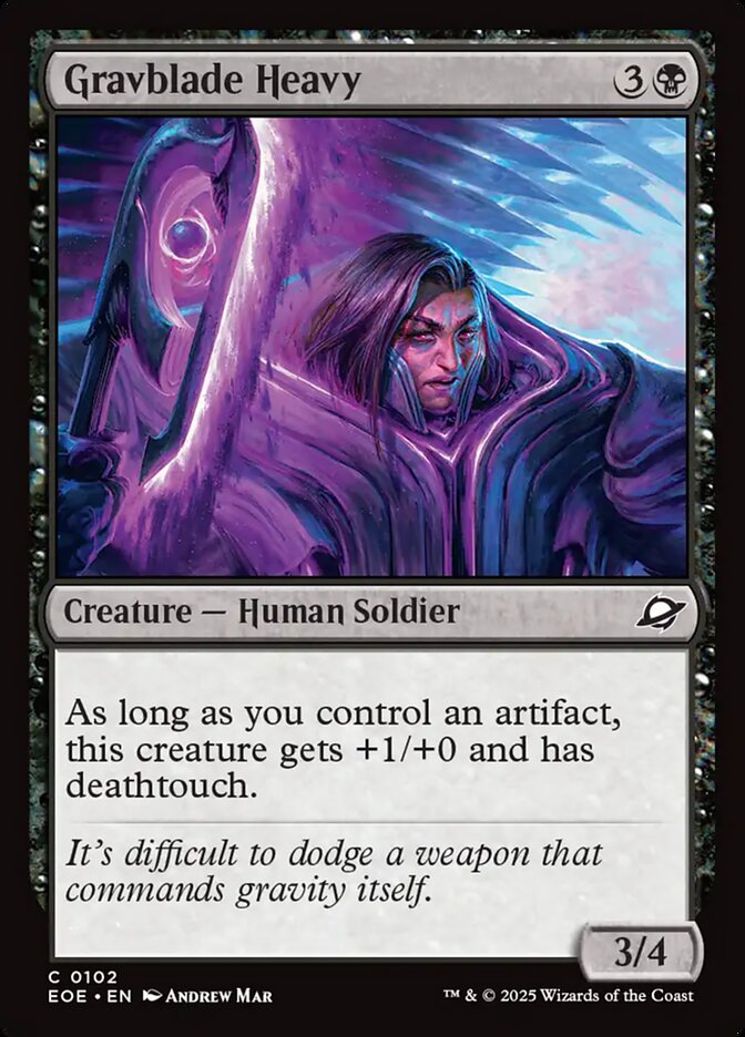 Magic the gathering (Swamp) Gravblade Heavy #0102 - Edge of Eternities - MTG Card (English) Common