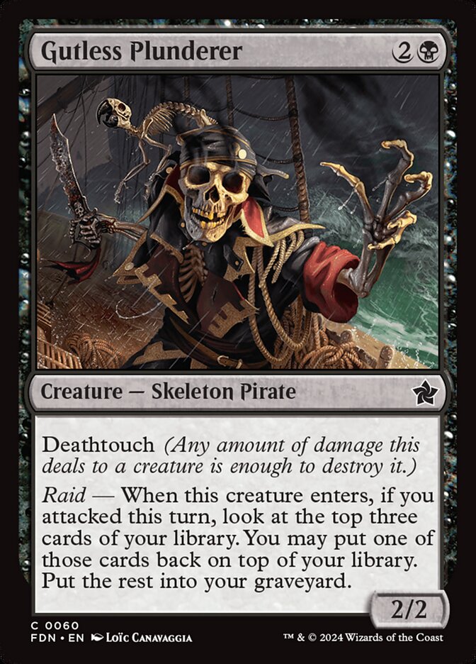 Magic the gathering (Swamp) Gutless Plunderer #0060 - Foundations - MTG Card (English) Common