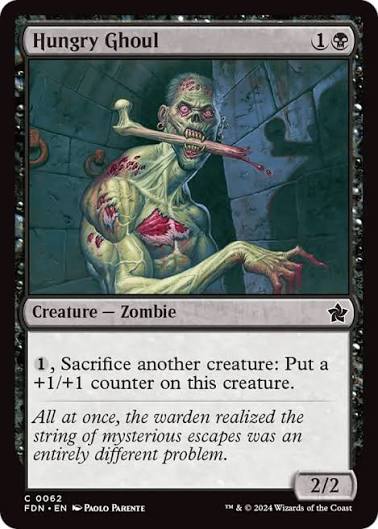 Magic the gathering (Swamp) Hungry Ghoul #0062 - Foundations - MTG Card (English) Common