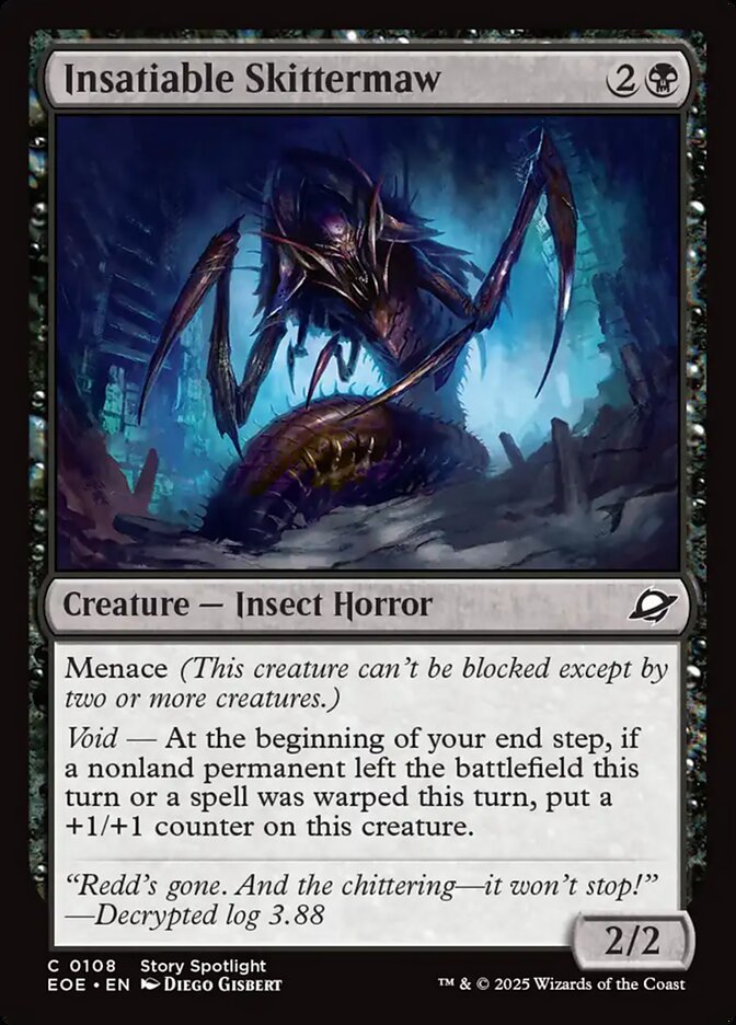 Magic the gathering (Swamp) Instatiable Skittermaw #0108 - Edge of Eternities - MTG Card (English) Common