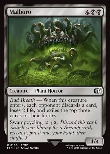 Magic the gathering (Swamp) Malboro #0106 - FINAL FANTASY - MTG Card (English) Common