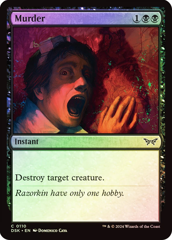 Magic the gathering (Swamp) Murder #0110 - Duskmourn: House of Horror - MTG Card (English) Common
