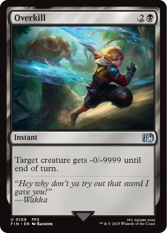Magic the gathering (Swamp) Overkill #0109 - FINAL FANTASY - MTG Card (English) Uncommon