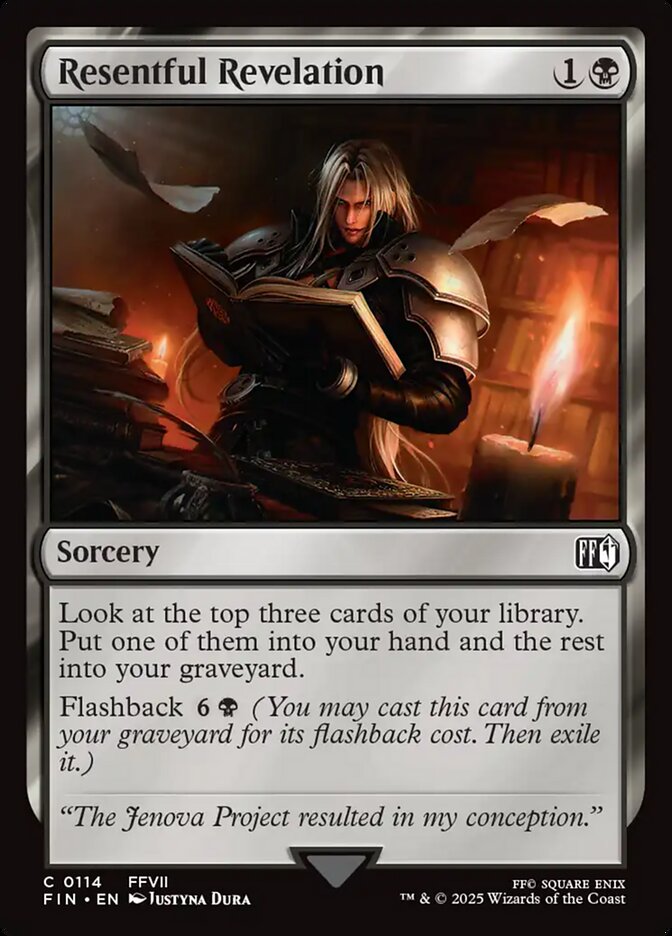 Magic the gathering (Swamp) Resentful Revelation #0114 - FINAL FANTASY - MTG Card (English) Common