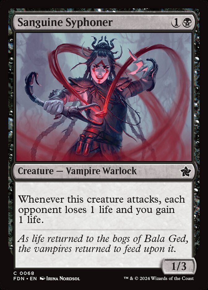 Magic the gathering (Swamp) Sanguine Syphoner #0068 - Foundations - MTG Card (English) Common