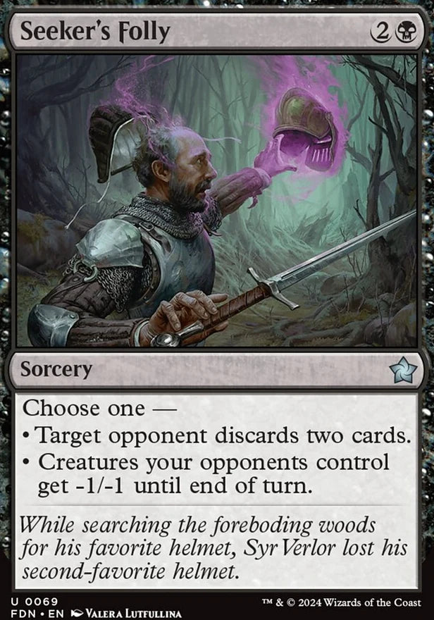 Magic the gathering (Swamp) Seeker's Folly #0069 - Foundations - MTG Card (English) Uncommon