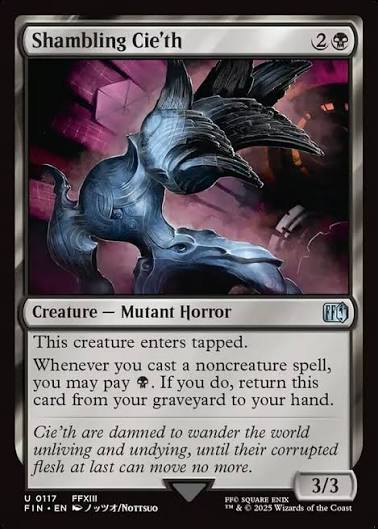 Magic the gathering (Swamp) Shambling Cie'th #0117 - FINAL FANTASY - MTG Card (English) Uncommon