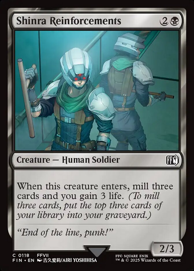 Magic the gathering (Swamp) Shinra Reinforcements #0118 - FINAL FANTASY - MTG Card (English) Common
