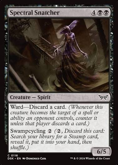 Magic the gathering (Swamp) Spectral Snatcher #0116 - Duskmourn: House of Horror - MTG Card (English) Common