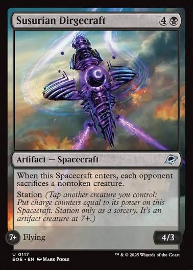 Magic the gathering (Swamp) Susurian Dirgecraft #0117 - Edge of Eternities - MTG Card (English) Uncommon